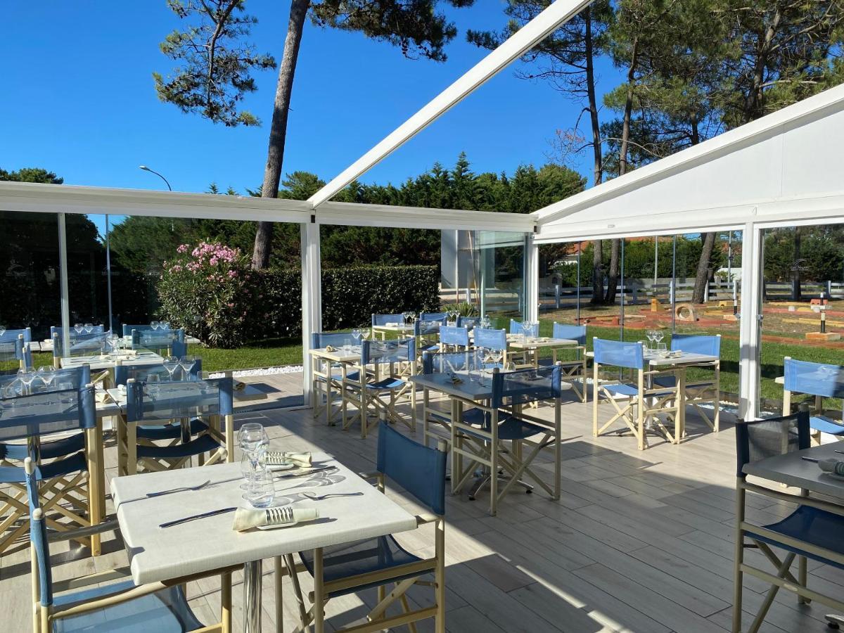 Les Vagues Hotel Restaurant Biscarrosse-Plage Exterior photo