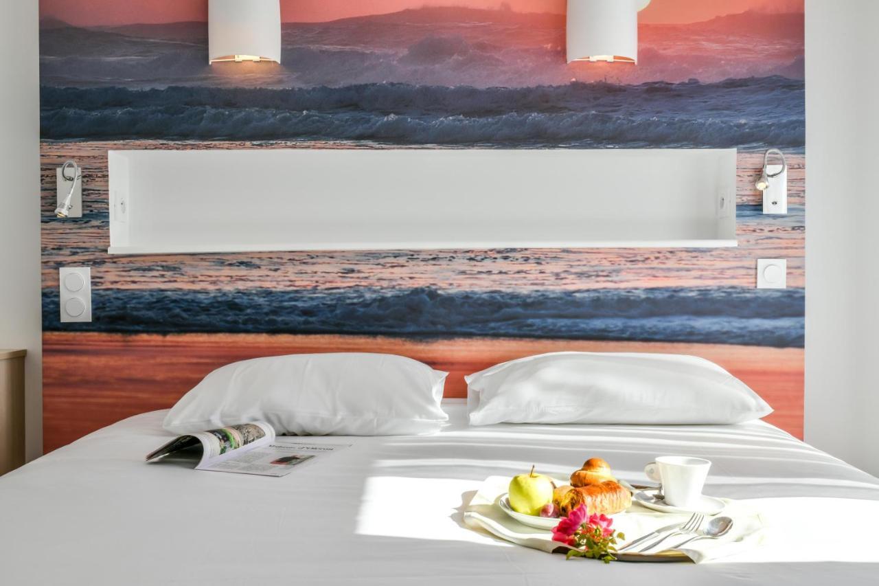 Les Vagues Hotel Restaurant Biscarrosse-Plage Exterior photo