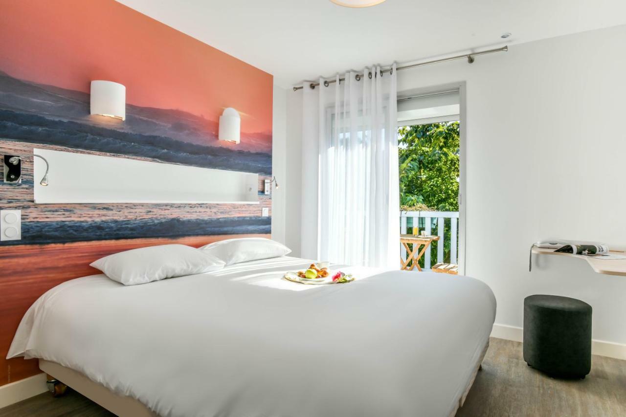 Les Vagues Hotel Restaurant Biscarrosse-Plage Exterior photo