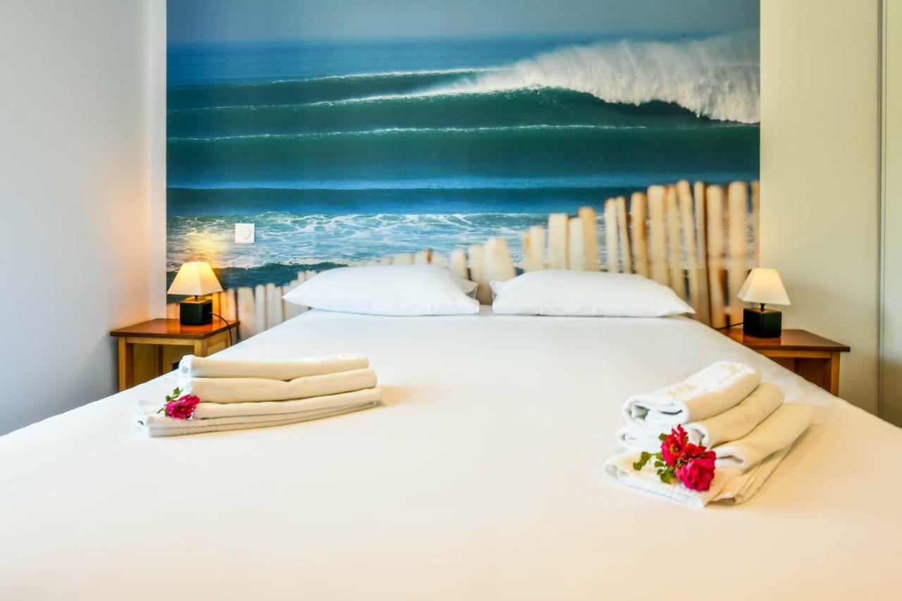 Les Vagues Hotel Restaurant Biscarrosse-Plage Exterior photo